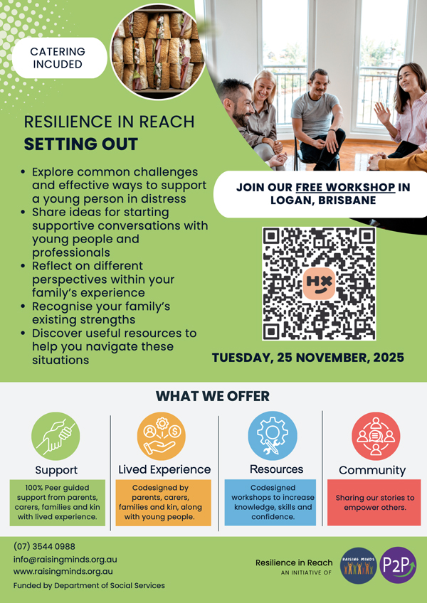 Setting Out Logan Village flyer with text from event