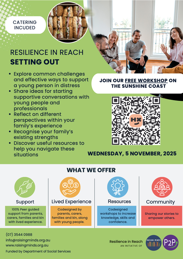 Setting Out Sunshine Coast flyer with text from event