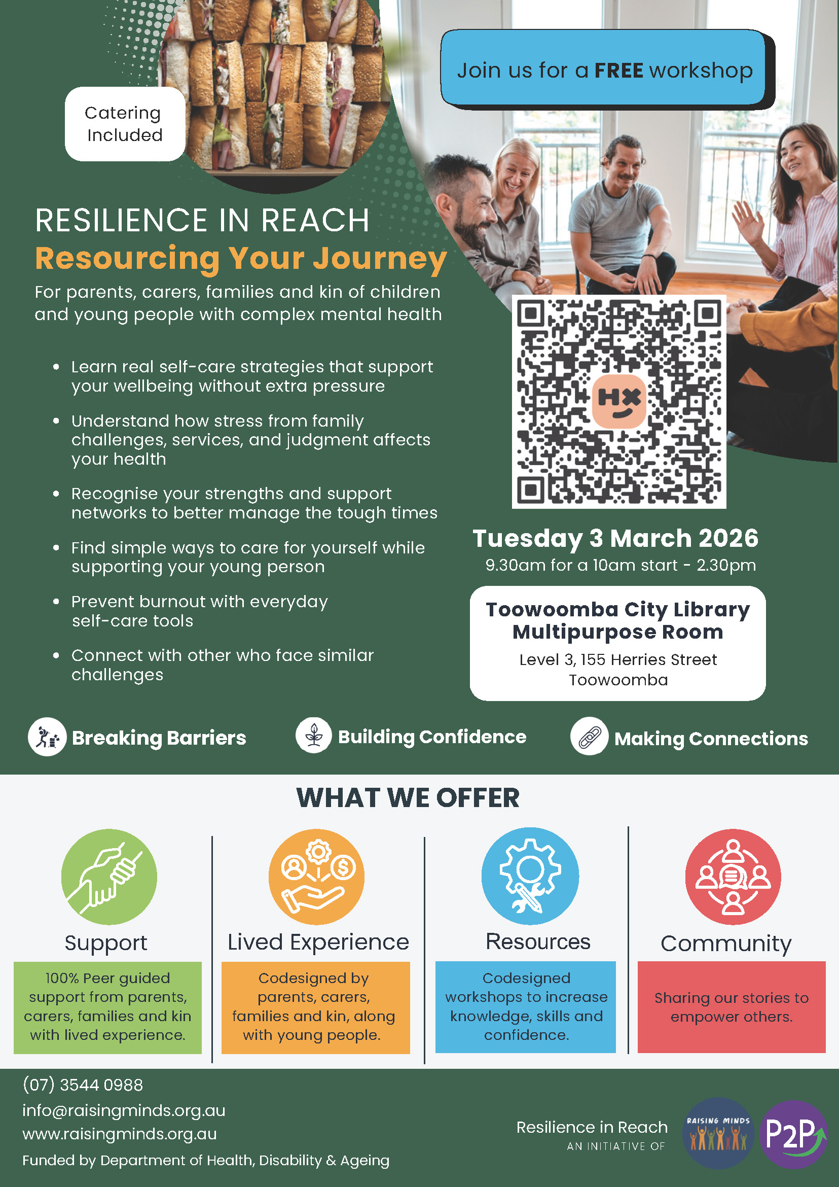 Toowoomba workshop flyer with information from event page