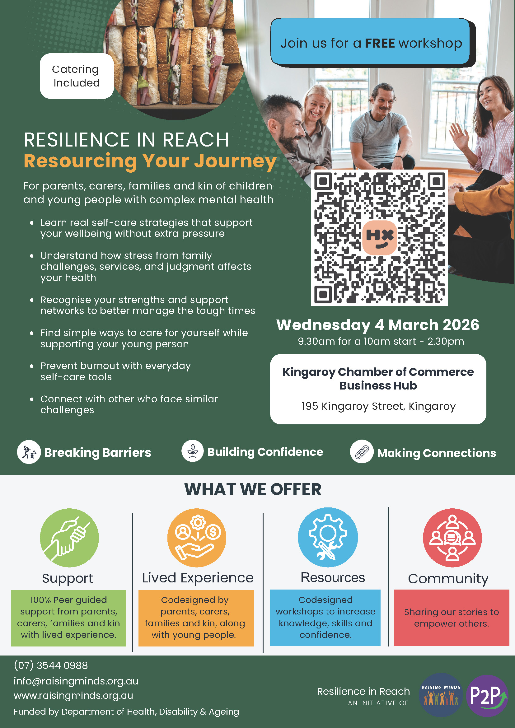 Kingaroy workshop flyer with information from event page